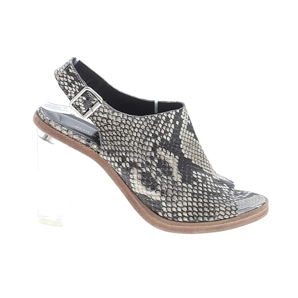 AGL Snakeskin Slingback Sandals – Size 9.5 – NWT – Clear Heel
